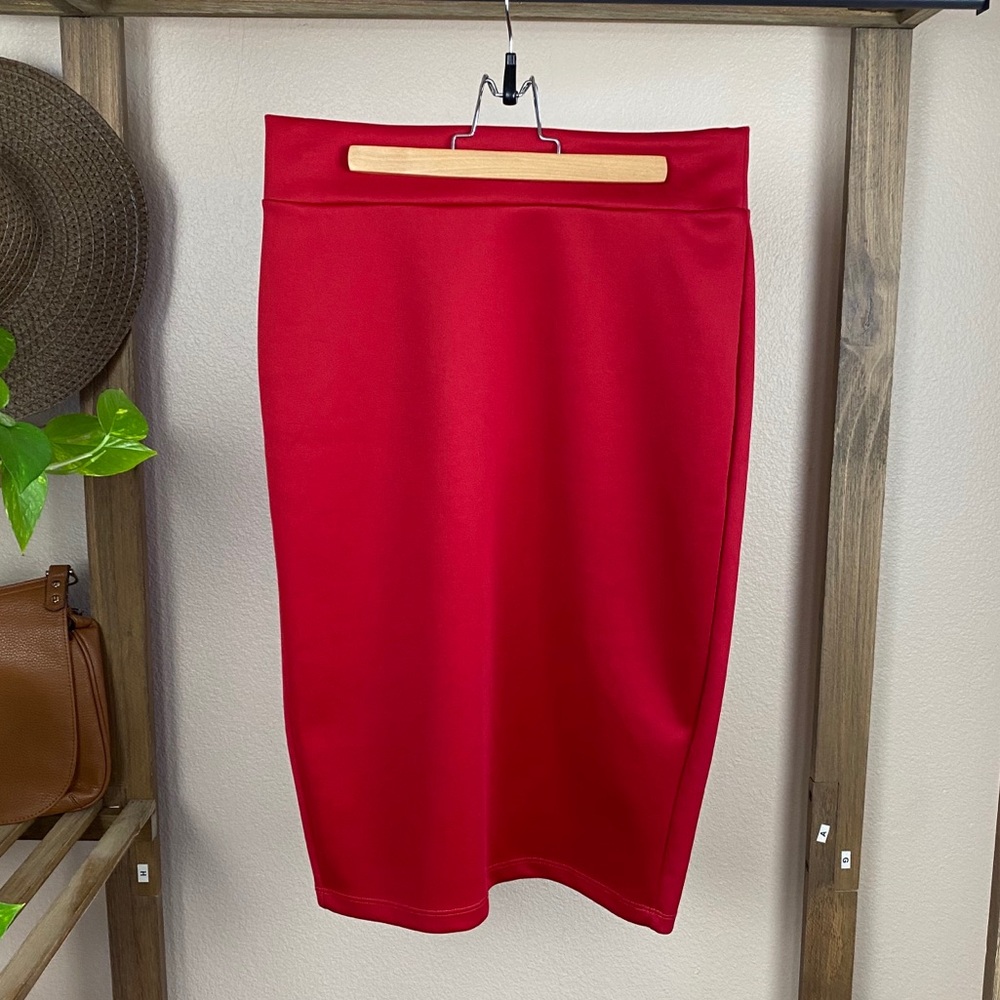 Red Pencil Skirt
